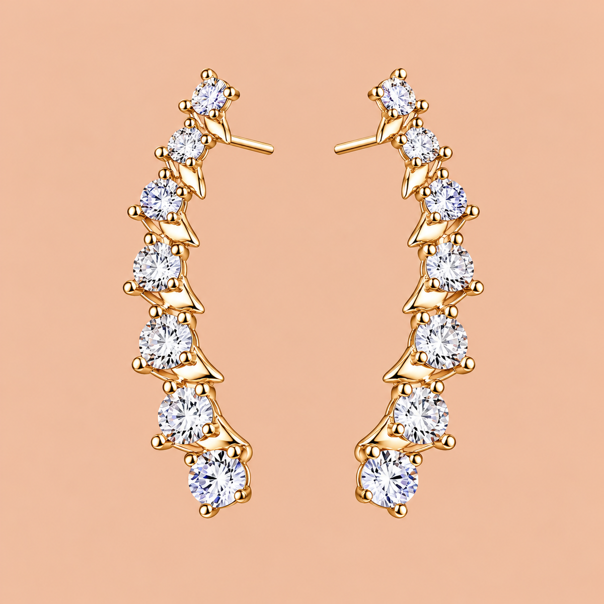 Seven Star Zircon Stud Earrings
