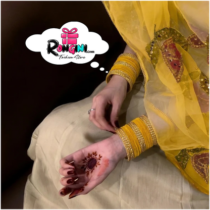 Maroon Velvet Bangles with Gold Stone Bala Set for Women