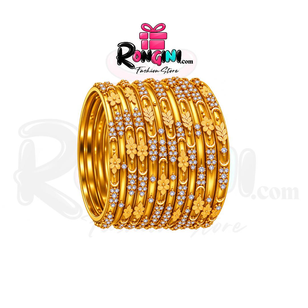 Traditional Gold Plated Floral Bala Bangles for Women