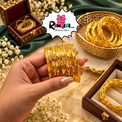 Jaipuri Maroon Glass Bangles Kundan Bala Set for Women