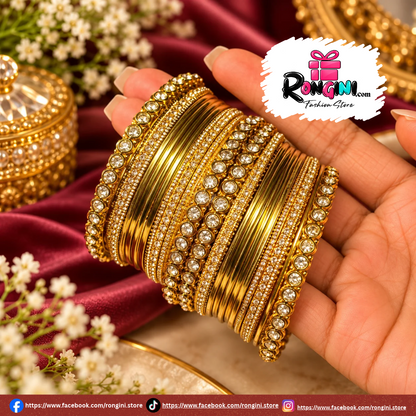 Traditional Gold Plated Kundan Bala Bangles for Women