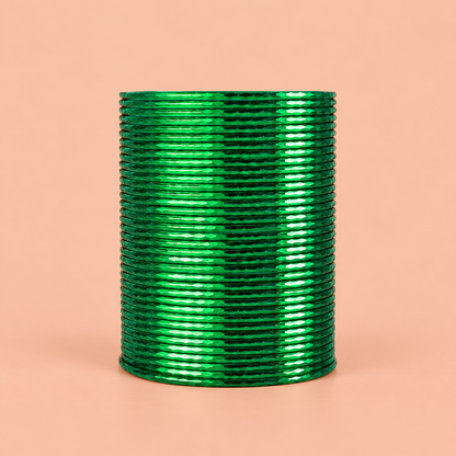 Emerald Green Glossy Churi Bangles for Women