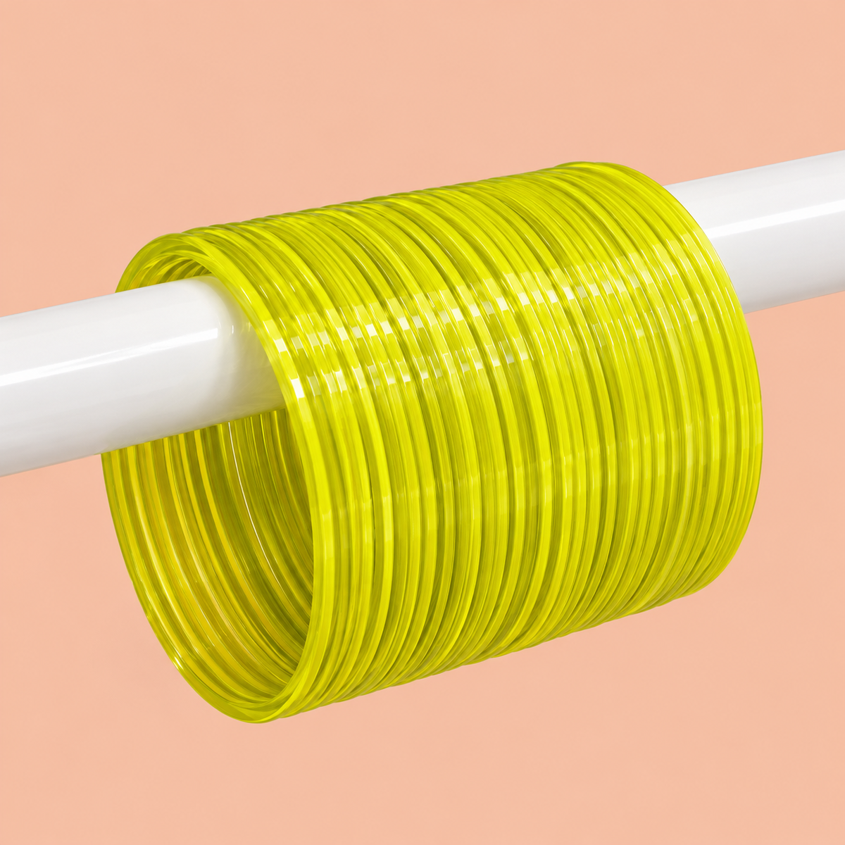 Lime Yellow Glossy Transparent Churi Bangles for Women